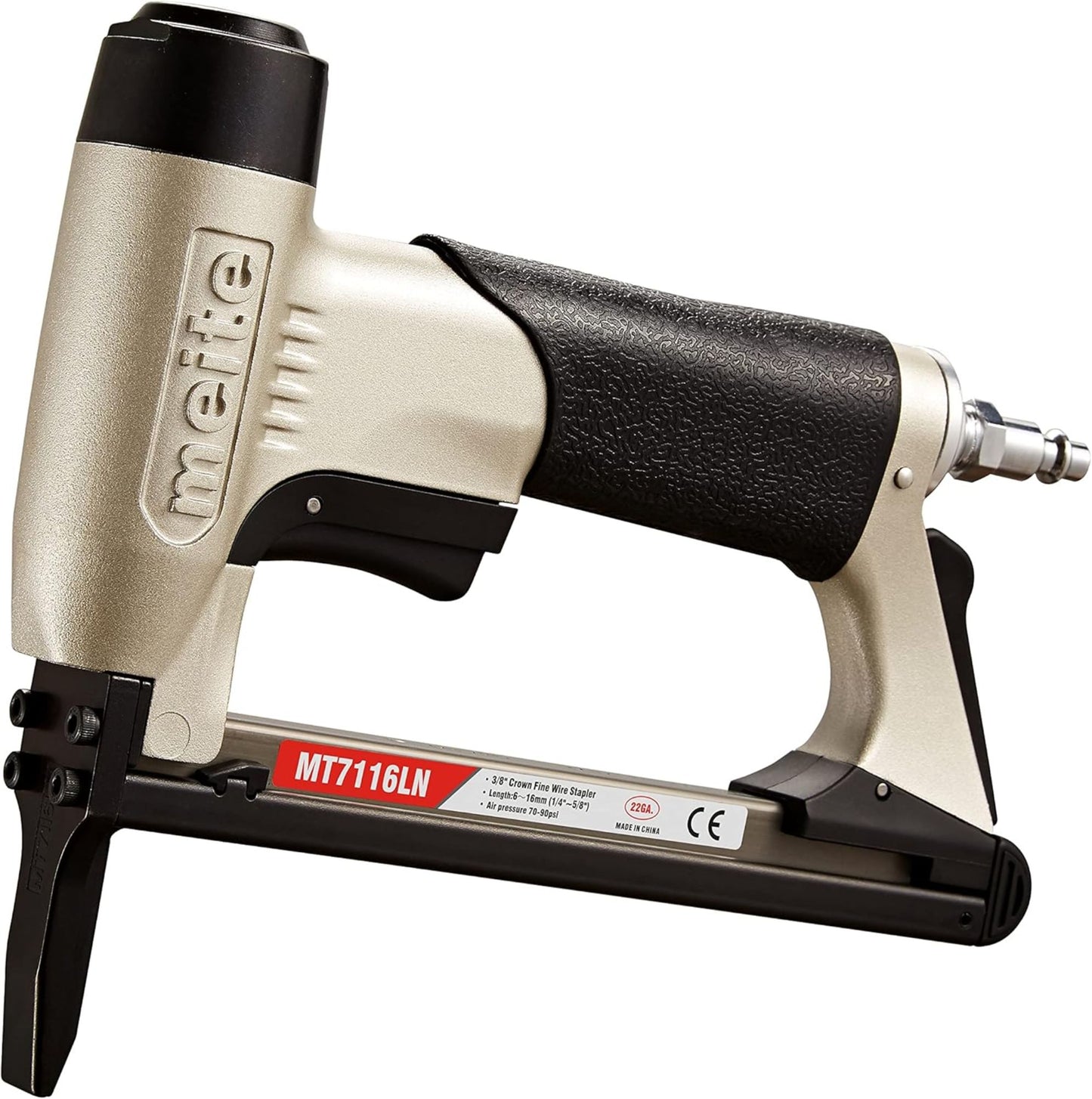 Meite MT7116LN Long Nose Fine Wire Upholstery Staple Gun - 22 Gauge 71 Series