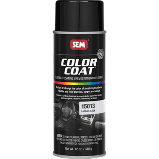 SEM Color Coat Automotive Vinyl Paint - 15013 Landau Black