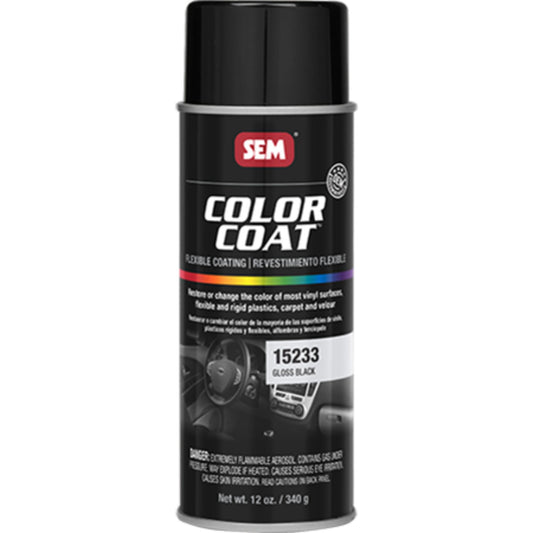 SEM Color Coat Automotive Vinyl Paint - 15233 Gloss Black