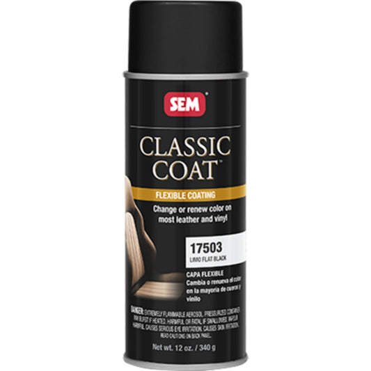 SEM Classic Coat Automotive Vinyl Paint - 17503 Limo Flat Black
