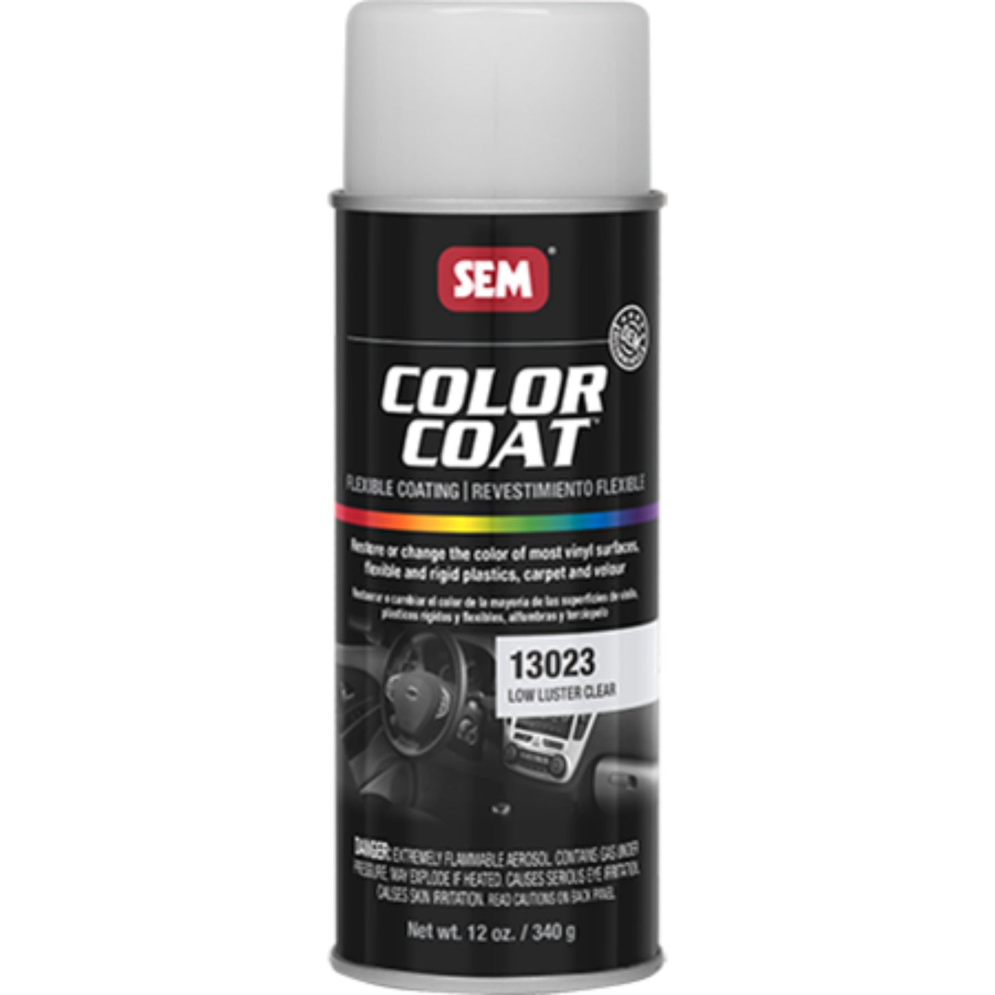 SEM Color Coat Automotive Vinyl Paint - 13023 Low Luster Clear