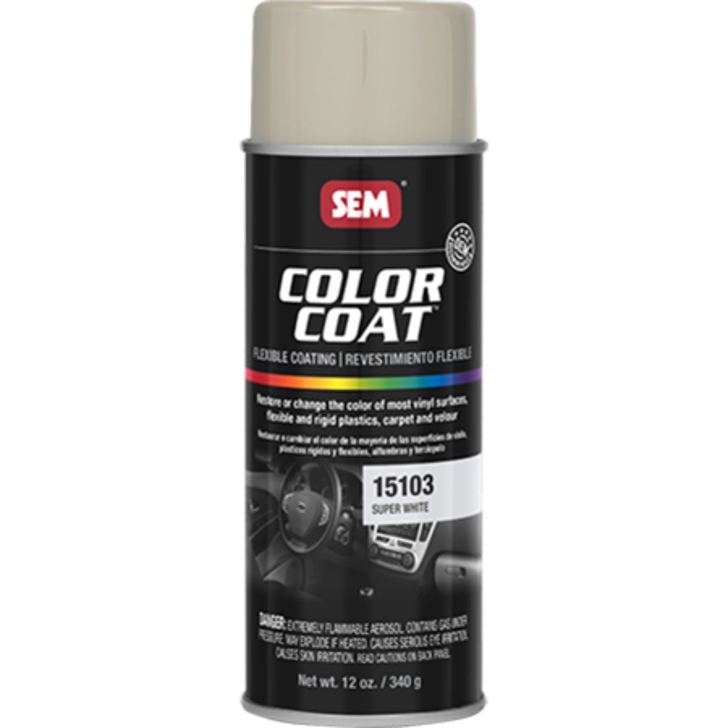 SEM Color Coat Automotive Vinyl Paint - 15103 Super White